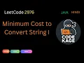 LeetCode 2976 Minimum Cost to Convert String I Floyd Warshall