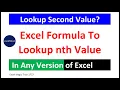 Excel Formula to Lookup Nth Value FILTER AGGREGATE or SMALL Function Excel Magic Trick 1727
