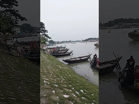 নদী দিয়ে কত সুন্দর লঞ্চ চলাচল করছে।