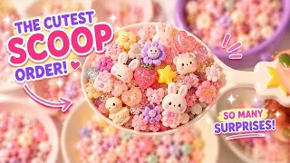 THE CUTEST GIANT SCOOP ORDER EVER?! 🥹🎀 Tiny Charms & HUGE SCOOPS!