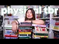 EVERY SINGLE book i own my entire physical tbr 70 BOOKS