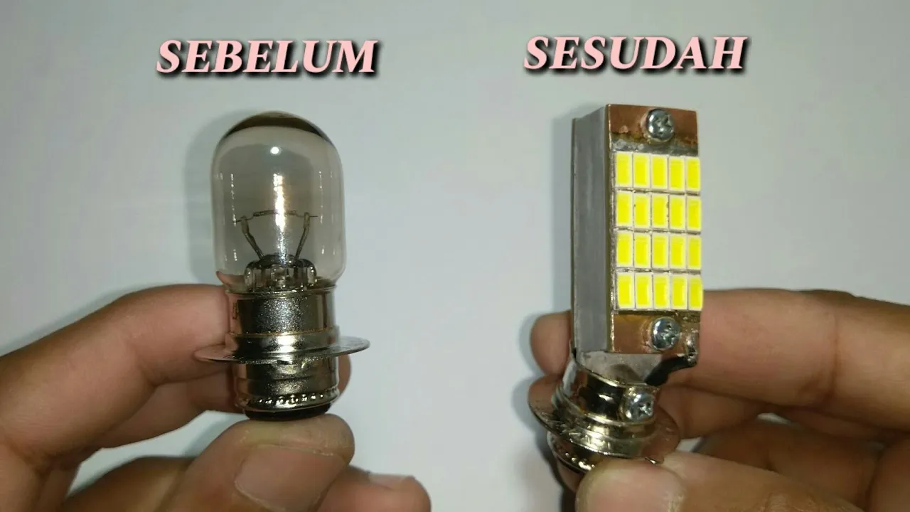 cara unik membuat lampu led motor super terang