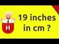 19 inches in cm