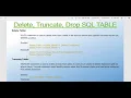 Chapter 3 - Delete Truncate and Drop SQL Table Create New Table using existing table In Hindi