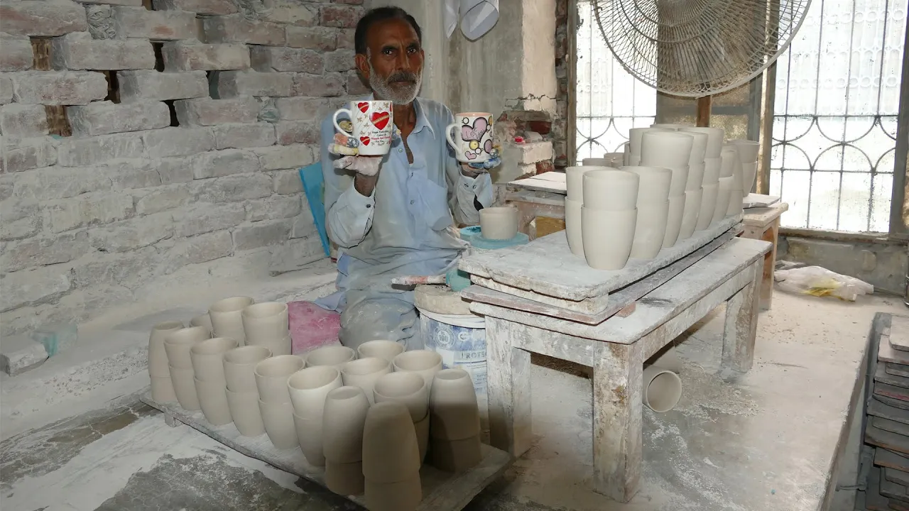 Tea Cup Manufacturing in The Factory With Amazing Skills