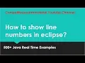 How to show line numbers in eclipse