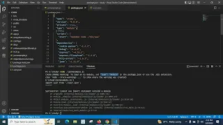 SyntaxError Cannot use import statement outside a module javascript node js load file into variable