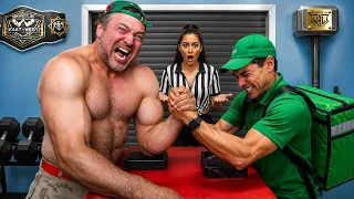 He Challenged a Delivery Boy to Arm Wrestling… Big Mistake 😳| Alisher Style 