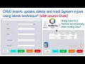 CRUD System in java - How to Insert Delete Update and Read in java using NetBeans MySQL DB