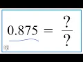 0 875 as a Fraction simplified form