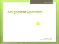Learn PHP Lecture 5 PHP Operators
