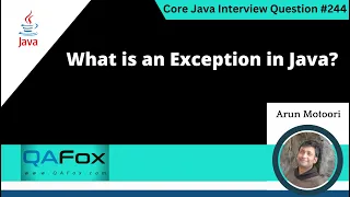 What is an Exception in Java Core Java Interview Question