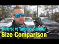 Size Difference between 2021 Traverse vs 2021 Tahoe vs 2021 Suburban