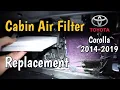 Corolla Cabin Air Filter Replacement 2014 2015 2016 2017 2018 2019