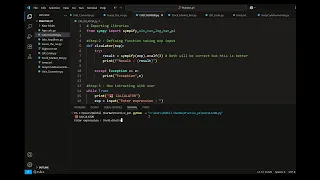 Calculator Using sympy library