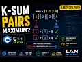 Max Number of K-Sum Pairs LeetCode 1679 C Two Pointers
