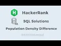 Population Density Difference HackerRank SQL Solution