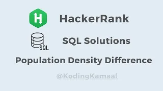 Population Density Difference HackerRank SQL Solution