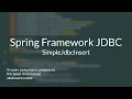 SimpleJdbcInsert - Spring Framework JDBC