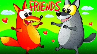 Canciones Infantiles en Español | Amiga | Videos para Niños | Zorro y Pollo