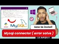 How to install mysql connector interface python with mysql modulenotfounderror in python