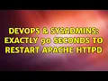 DevOps SysAdmins exactly 90 seconds to restart apache httpd 2 Solutions
