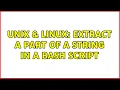 Unix Linux Extract a part of a string in a bash script 3 Solutions