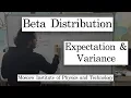 Beta distribution Expectation Variance Step by step Solution