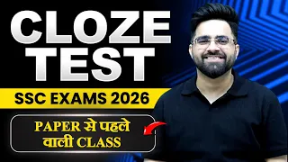 Cloze Tests | Trending Questions | English For SSC CGL, CHSL, CPO, STENO, CDS | Tarun Grover