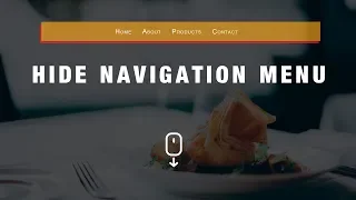 How To Hide Navigation Menu on Scroll Using HTML CSS And JavaScript