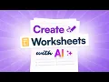 How to create math worksheets with AI