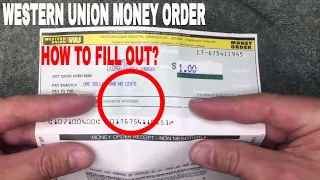 How To Fill Out Western Union Money Order