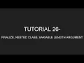 Java Programming Tutorial 26 - Finalize Method Nested and Inner Classes VarArgs IDE in English