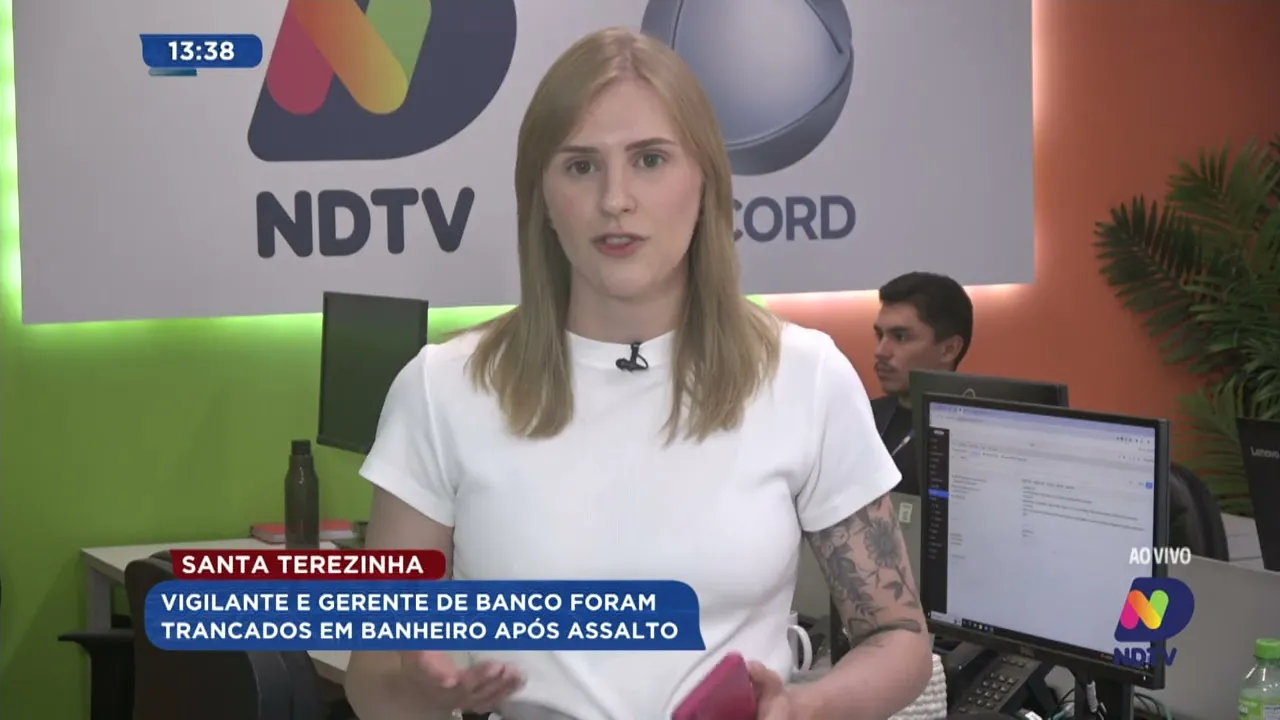 Vigilante e gerente de banco foram trancados em banheiro após assalto em Santa Terezinha