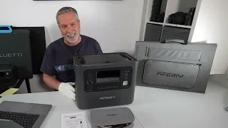 AFERIY 1200W Solar Generator and 100W folding Solar Panel Review. LiFePO4 bank. Great value!