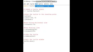 Python Turtle - Draw letter L