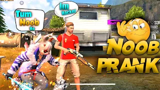 noob prank on random teammate must watch garena free fire