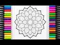 Satisfying Double Mandala Coloring 1 Hour Relaxing ASMR No Talking