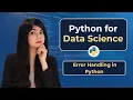 Python Error Handling Tutorial for Beginners Try Except Finally Raise Explained