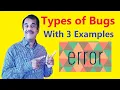 types of bugs or defects in software testing with 3 examples each bugs testingshala