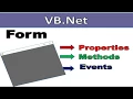 VB Net Form Properties Methods and Events