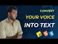 HTML CSS JavaScript Project Convert Speech to Text with Real-Time Transcription