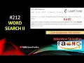 Word Search II LeetCode 212 Java DFS TRIE LearnOverflow