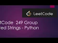 Group Shifted Strings LeetCode 249 Python