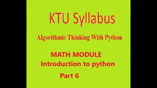 Algorithmic Thinking with Python