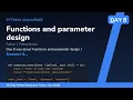 Functions and parameter design - Day Python Track