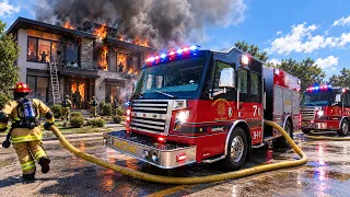 Fighting To Be The First Fire Truck On Scene in Firefighter Simulator Ignite