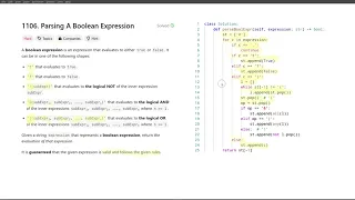 October 20 2024 LeetCode daily 1106 Parsing A Boolean Expression - Python solution explained