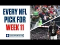 Brady Quinn and Pete Prisco make EVERY WEEK 11 NFL Pick CBS Sports