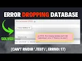 MySQL Error Dropping Database Can t rmdir test errno 17